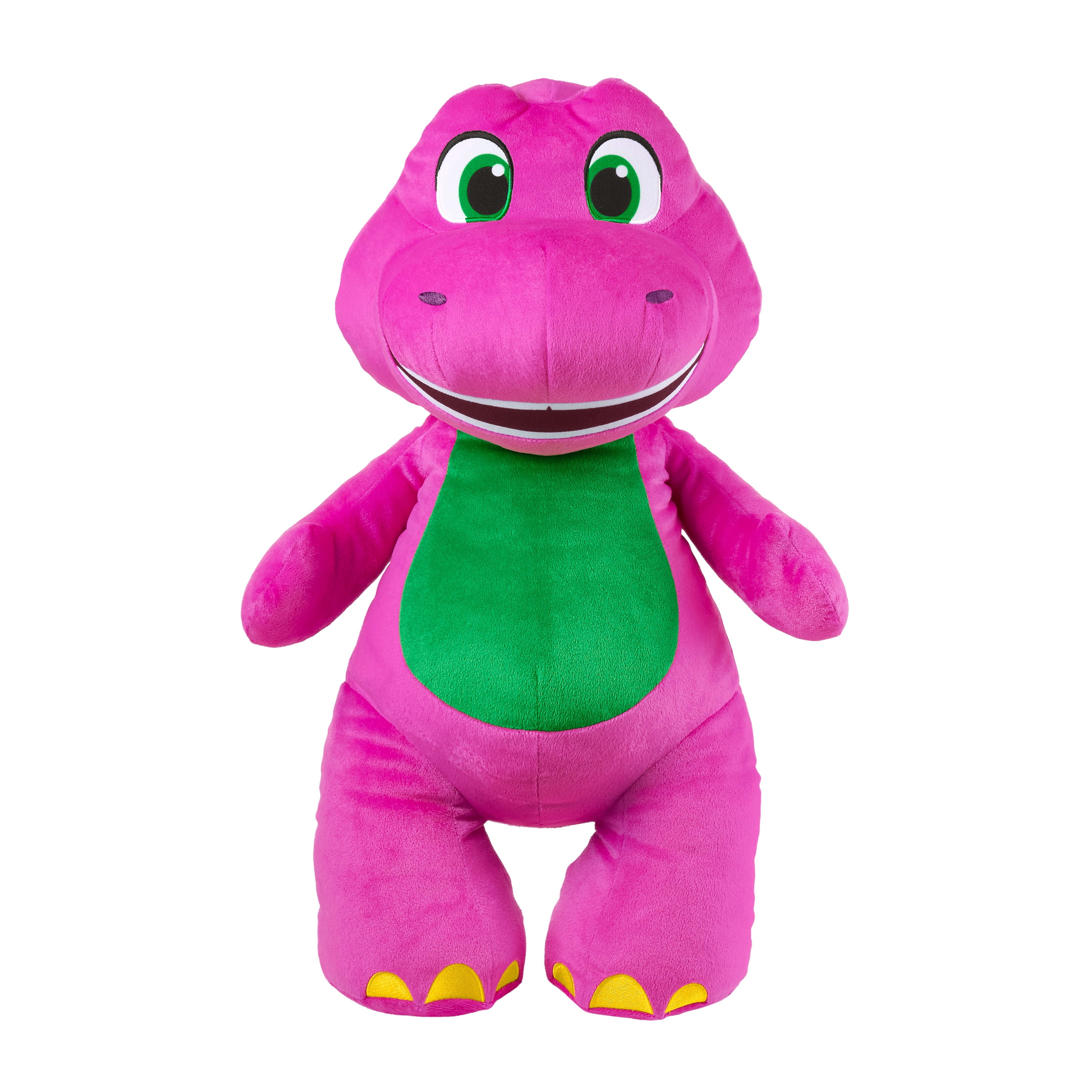 Fisher-Price Barney’s World Jumbo Barney en peluche, figurine de 26 pouces, grande échelle et texture douce