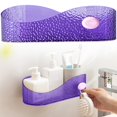 thumbnail image 2 of Popular Home Essentials, Wall Mounted Bathroom Shelf No Drill Adhesive Organizer for Toilet Shower Saving Storage Rack for Cosmetics Toothbrush Towel, 2 of 8
