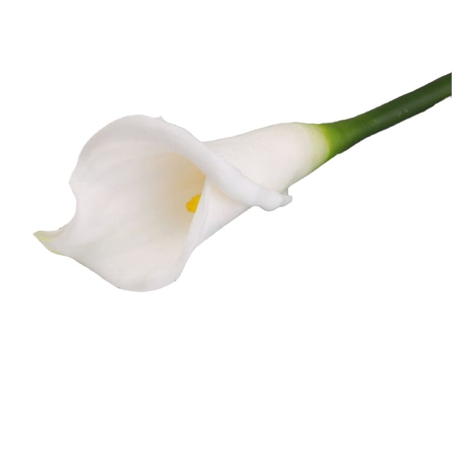 Artificial SNAIL GARDEN Latex Calla Lily Bundle with Green Leaves