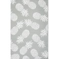 thumbnail image 1 of Erbanica Fiesta Tapis Réversible Intérieur Extérieur Gris Pineapple, 6 Pieds x 9 Pieds, Léger, Protection UV, 1 of 3