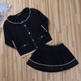 thumbnail image 4 of FOCUSNORM Ensemble Robe 2 Pcs pour Petite Fille Haut à Manches Longues et Jupe Courte, 4 of 9