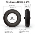 thumbnail image 2 of Hi-Run Stud 4PR 4.10/3.50-4 Wheelbarrow Tire Assembly with 5/8" Bushing, 2 of 6