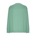 thumbnail image 4 of RXIRUCGD Haut à Manches Longues pour Femme, Ample et Décontracté, à Blocs de Couleur, Col Rond, Vert Menthe, Taille : L, 4 of 7