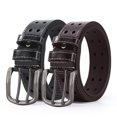 thumbnail image 2 of QUETO Ceinture décontractée à double griffe pour hommes, 2 of 5