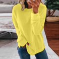 thumbnail image 2 of Chandails de Compression à Manches Longues pour Femmes Col Ras du Cou Unis Plus Chandail Surdimensionné Coupe Ample Pulls Tendance Hauts Légers pour Femmes Grande Taille Gris m, 2 of 5