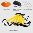 thumbnail image 3 of Football Speed Training Set for Soccer Football Ladder Resistance Running Parachute Sports Cones Metal Pegs, 3 of 8