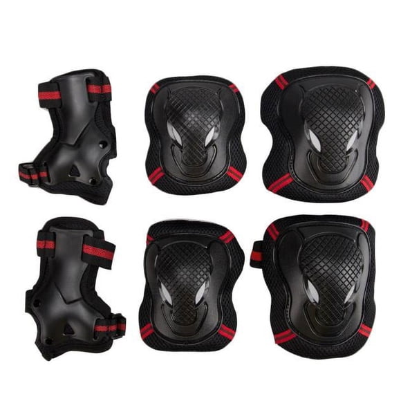 Genouillères et Coudières pour Adultes pour Patinage à Roulettes, Bmx, Vélo, Genouillères et Coudières avec Protège-Poignets, Ensemble d'Équipement de Protection, Genouillères et Coudières pour Enfants 10-12