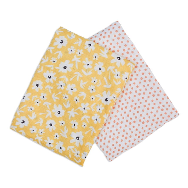 Lulujo - Baby, Infant - Boho Collection - Cotton Muslin Swaddle Blankets - 2 Pack