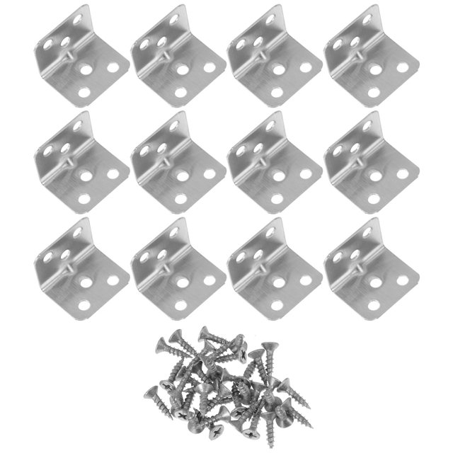 OUNONA 12 Pcs Connecteurs d'Angle pour Meubles avec Vis pour Fabrication de Meubles DIY