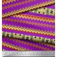 thumbnail image 2 of Soimoi Moss Georgette Fabric Damask & Aztec Southwestern Print Sewing Fabric Yard 42 Inch Wide, 2 of 3