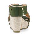 thumbnail image 3 of BLISSFUL STEP Sandales Compensées à Plateforme pour Femmes Vert Foncé (Taille 7,5), 3 of 6