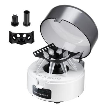 VEVOR Mini Machine à Centrifugeuse, 3013xg RCF Machine à Centrifugeuse Électrique de Laboratoire avec Rotor 2-en-1 pour Capacité de Tube 0.2/1.5/2ml, Vitesse Fixe 7000r/min, Faible Bruit