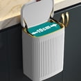 thumbnail image 4 of tredstone Stainless Steel Trash Can Durable And Stylish Kitchen Essential Hanging Kitchen Garbage Can white 8L, 4 of 6