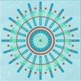 thumbnail image 1 of Ahgly Company Tapis d'Intérieur Lavable en Machine Carré Transitionnel Bleu, 7 Pieds Carré, 1 of 7