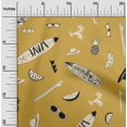 thumbnail image 2 of oneOone Polyester Spandex Dark Mustard Fabric Beach Sewing Material Print Fabric By The Yard 56 Inch Wide, 2 of 4
