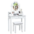thumbnail image 1 of Costway Makeup Vanity Dressing Table Set w/10 Dimmable Bulbs and Touch Switch White, 1 of 10