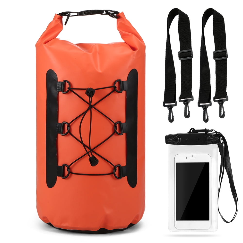 15L Waterproof Dry Bag with Phone Case Bag Roll Top Dry Sack For Kayaking Boating