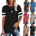 thumbnail image 4 of Chemises pour Femmes Chemises Chemises pour Femmes Hauts pour Dames Chemises à Manches Courtes pour Femmes Camisas de Mujer Chemises pour Femmes Chemises pour Femmes Été T-Shirts pour Femmes T-Shirts pour Femmes à Manches Courtes à Rayures Col, 4 of 4