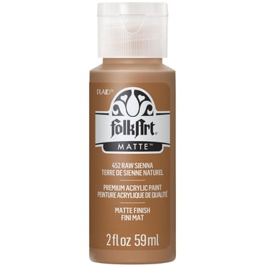 Folkart Matte Acrylic Craft Paint, 2 fl. oz., Raw Sienna