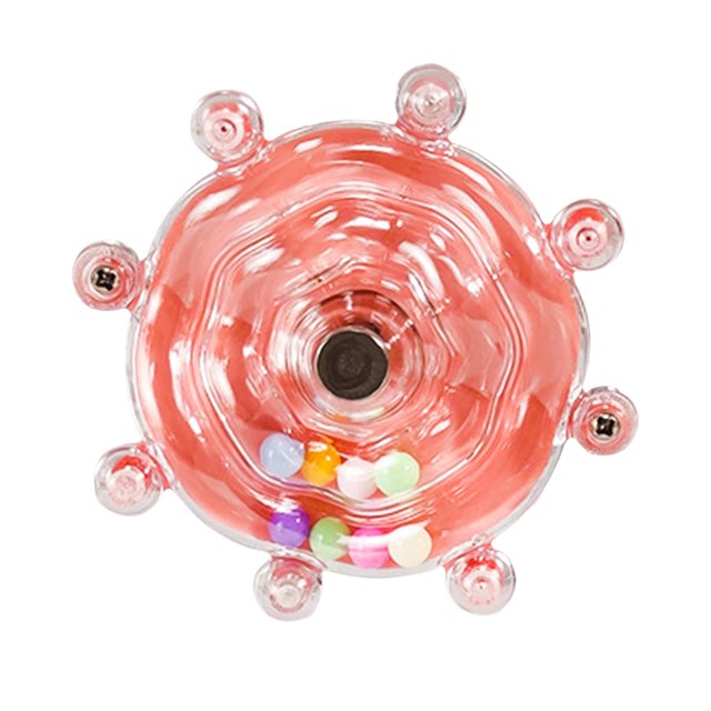 Tachiuwa Bird Cage Toy Parrot Rotary Wheel Rattle for Cockatiels Parrotlets Lovebirds Pink