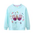 thumbnail image 1 of QUDDERR Chandail en Molleton Brodé pour Enfants Filles Pull Col Rond 1-8T T-Shirt en Coton Printemps Automne, 1 of 8