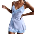 thumbnail image 1 of Kcodviy Nuisette en Satin Extensible pour Femmes 100 Coton Robe de Nuit Pyjama d'Intérieur pour Femmes Nuisette Sans Manches en Coton pour Femmes Chemise de Nuit Lot Vêtements de Nuit d'Été pour Femmes Chemises de Nuit Vêtements de Nuit, 1 of 7