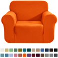 thumbnail image 1 of CHOK 2024 1-Piece Checks Stretch Sofa Cover Slipcover Couch Cover  Chair  Light Gray, 1 of 6