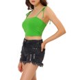 thumbnail image 4 of INSPIRE CHIC Camisole Tube d'Été à Bretelles Spaghetti à Nouer à Rayures pour Femme P Vert, 4 of 7