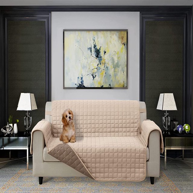 Housse de Protection Réversible pour Meubles de Chiens et Chats Chaise Marine/gris