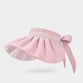 thumbnail image 2 of Pink Sun Hat For Ladies Summer Foldable Thin Large Brim Empty Hat For Outdoor Sun Protection Lightweight And Comfortable Design Free Size, 2 of 4