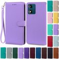 thumbnail image 2 of E13 Case For Motorola Moto E13 Case Leather Wallet Flip Cover For Moto E13 Phone Case For Motorola Moto E13 Capa Case Fundas Yellow-Strap for Moto E13, 2 of 6