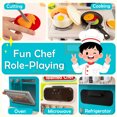 thumbnail image 3 of Patiojoy Kids Play Kitchen Set Chef Pretend Kitchen Playset Toy Kitchen Blue, 3 of 5