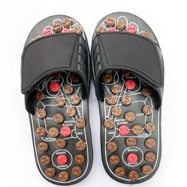 1 Pair Massage Slippers Health Care Rotating Acupuncture Foot Slipper for Men & Women