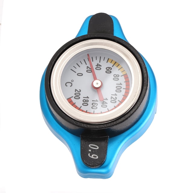 Aramox Aluminum Alloy Radiator With Temperature Gauge Pressure Radiator Sa.fety High Pressure Temperature Gauge Adjustment Leakproof Universal For Car