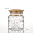thumbnail image 3 of YAOMOBB Airtight Glass Jar Vintage Pattern Glass Storage Jar Bamboo Lid Large Capacity Kitchen Storage Container Good Sealing, 3 of 7