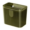 thumbnail image 1 of WRKEKC Clearance Sealed Lid Wall Trash Can, Hanging Under Cabinet Waste Bin, Kitchen Bathroom Odor Control Garbage Container, Large Opening, 4 Color Options, 1 of 6