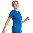 thumbnail image 1 of Landau ProFlex Haut de Blouse Médicale pour Femmes : 3 Poches, Coupe Moderne Ajustée, Col en V Extensible 4169, 1 of 4