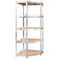 thumbnail image 5 of vidaXL 5-Layer Shelves 2 pcs Silver Steel&Engineered Wood, 5 of 5