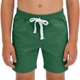 thumbnail image 2 of HOZADOIE Boys Basketball Shorts Pure Cotton Spring Summer Solid Color Elastic Drawstring Waist Breathable Casual Athletic Shorts with Pockets 1-11 Years, 2 of 6