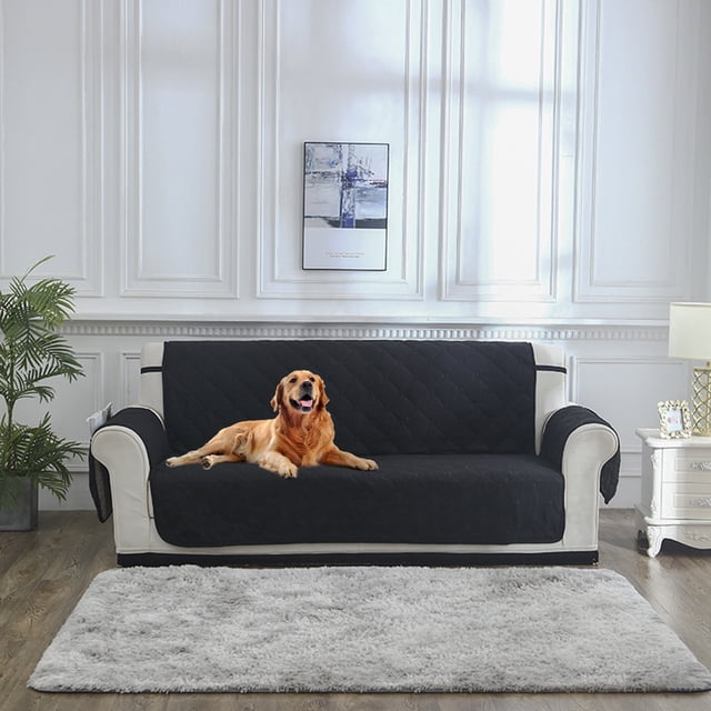 Vaidha Housse de Canapé Réversible pour Coussin Housse de Canapé Sofa pour Chiens Protège-Meubles Résistant à l'Eau avec Bâtons en Mousse Sangles Élastiques pour Animaux Chats