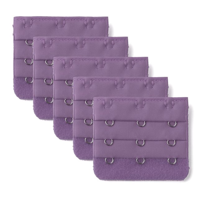 INSPIRE CHIC Rallonges de Soutien-Gorge pour Femmes à 3 Crochets 3 Rangées Bretelle de Soutien-Gorge Extensible Boucle Crochets Bande de Soutien-Gorge Violet 5