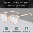thumbnail image 4 of WTXUE Glasses, Gaming Glasses Computer - Blue Light Blocking Filter Eyeglasses, Khaki, One Size, 4 of 4