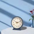 thumbnail image 3 of Wweixi Simple Desktop Table Alarm Clock Metal with Night-light Living Room Clocks Mute Needle Quartz Office Home Decor Orange, 3 of 6