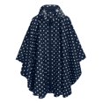 thumbnail image 1 of MIASHUI Poncho de Pluie Imperméable avec Capuchon et Fermeture Éclair Imperméable pour Adultes, Bleu, Taille Unique, 1 of 8