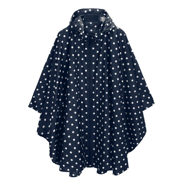 MIASHUI Poncho de Pluie Imperméable avec Capuchon et Fermeture Éclair Imperméable pour Adultes, Bleu, Taille Unique