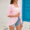 thumbnail image 4 of Birdeem Womens Fashion Casual Spring and Summer Solid Color Half Sleeve Cardigan, 4 of 7