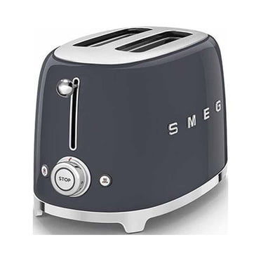 SMEG 50's Retro Style Aesthetic 2 Slice Toaster in Slate Gray