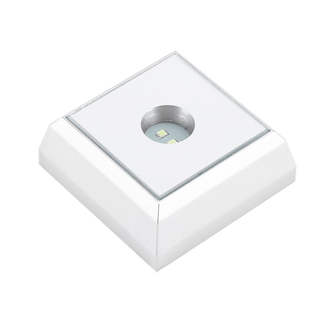 Led Base Led Holder Plastic Square Led Lamp Base Stand Holder For Acrylic Statue Display Silver White Light