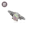 thumbnail image 2 of thinsony Female Silver Ring Portable Zircon Rhinestone Rings Girlfriends Bridal Ornaments Jewellery Accessory Wedding Engagement Purple Size 11, 2 of 8