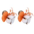 thumbnail image 1 of 2 Pcs Anneau de Serviette Innovant Décoratif Simulation Fleur Porte-Serviette pour Mariage Anniversaire Feuille Coton, 1 of 14